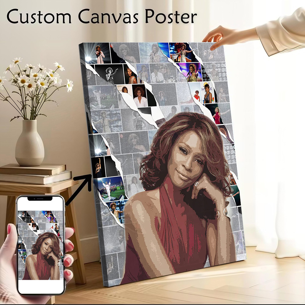 Home Decor Houston - Whitney Houston Kanvas Poster Duvar Sanatı