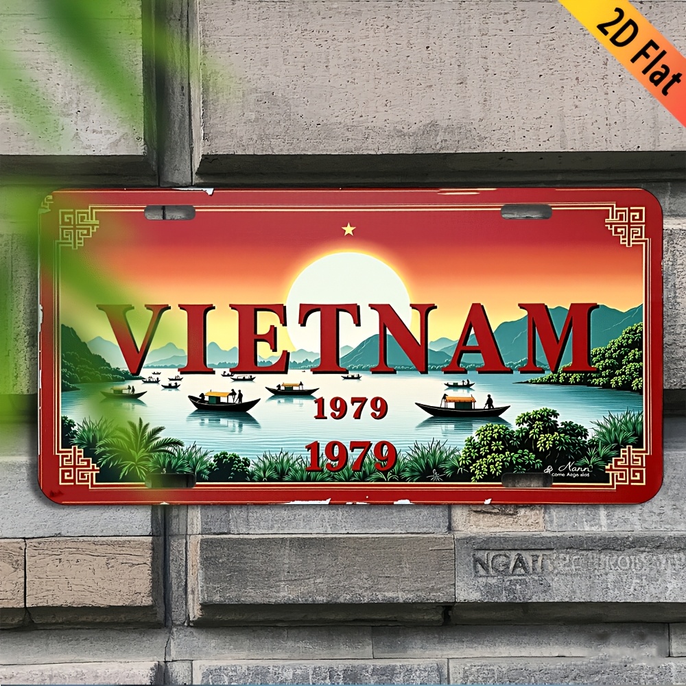 Home Decor Vietnam - Vietnam 1979 Manzaralı Nehir Manzarası Plaka
