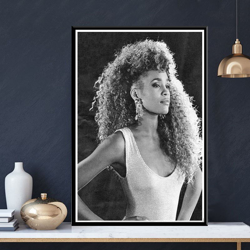 Home Decor Houston - Poster ve baskılar Whitney Houston Pop