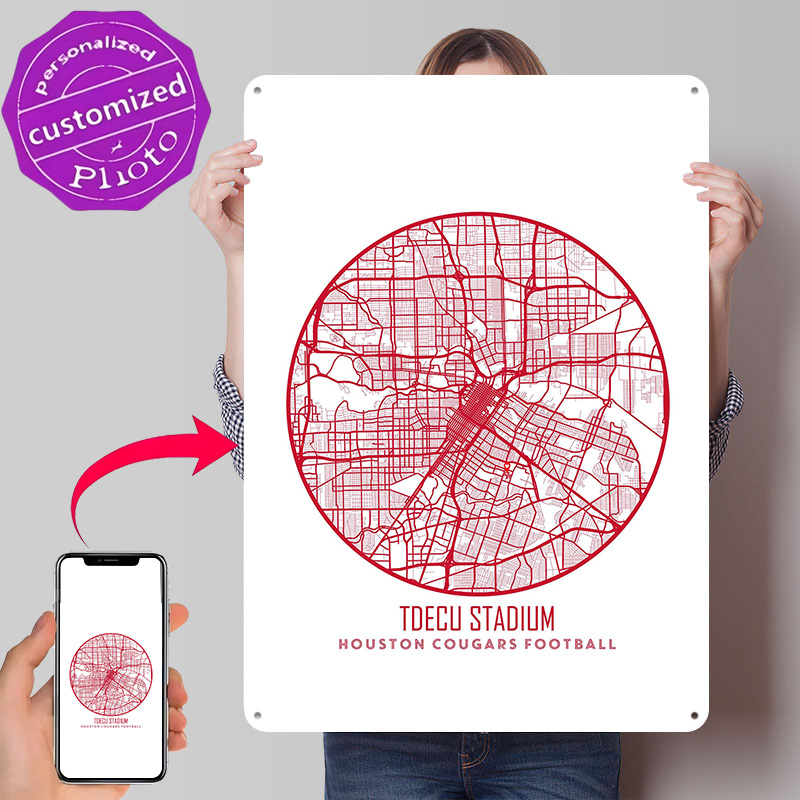 Home Decor Houston - Houston Cougars 3D Baskılı Doku Posteri