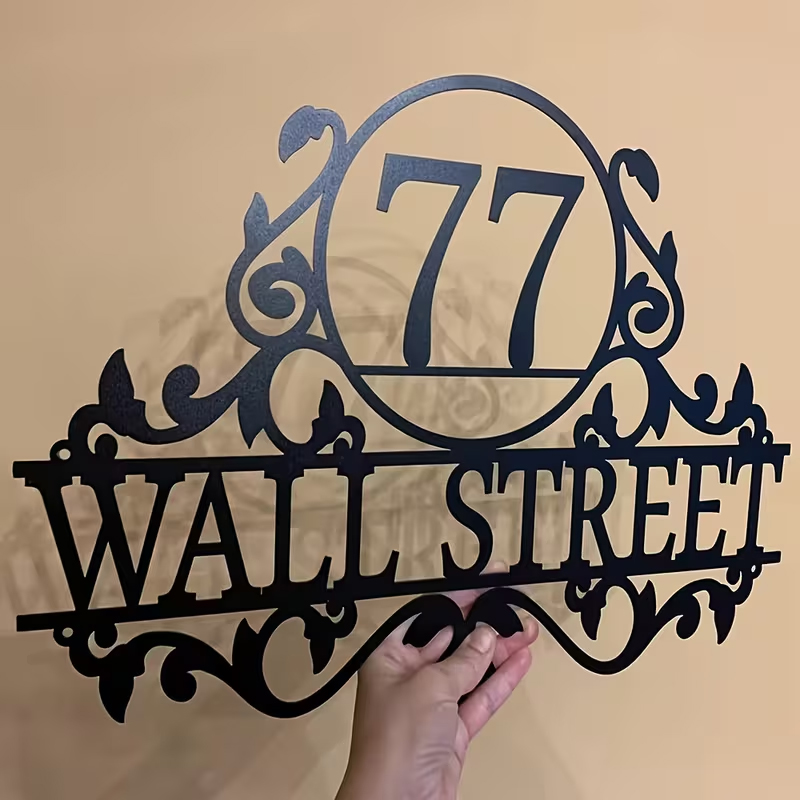 Home Decor Names - Özel Metal Ev Numarası ve Sokak