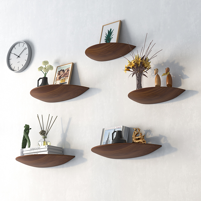 Home Decor Ikea - Ahşap yarım daire duvar rafı arka