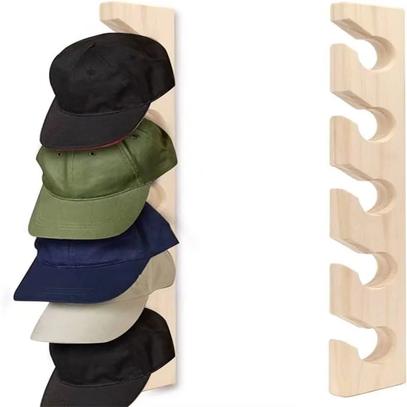 Home Decor Ikea - Duvara monte ahşap beyzbol şapkası organizatör