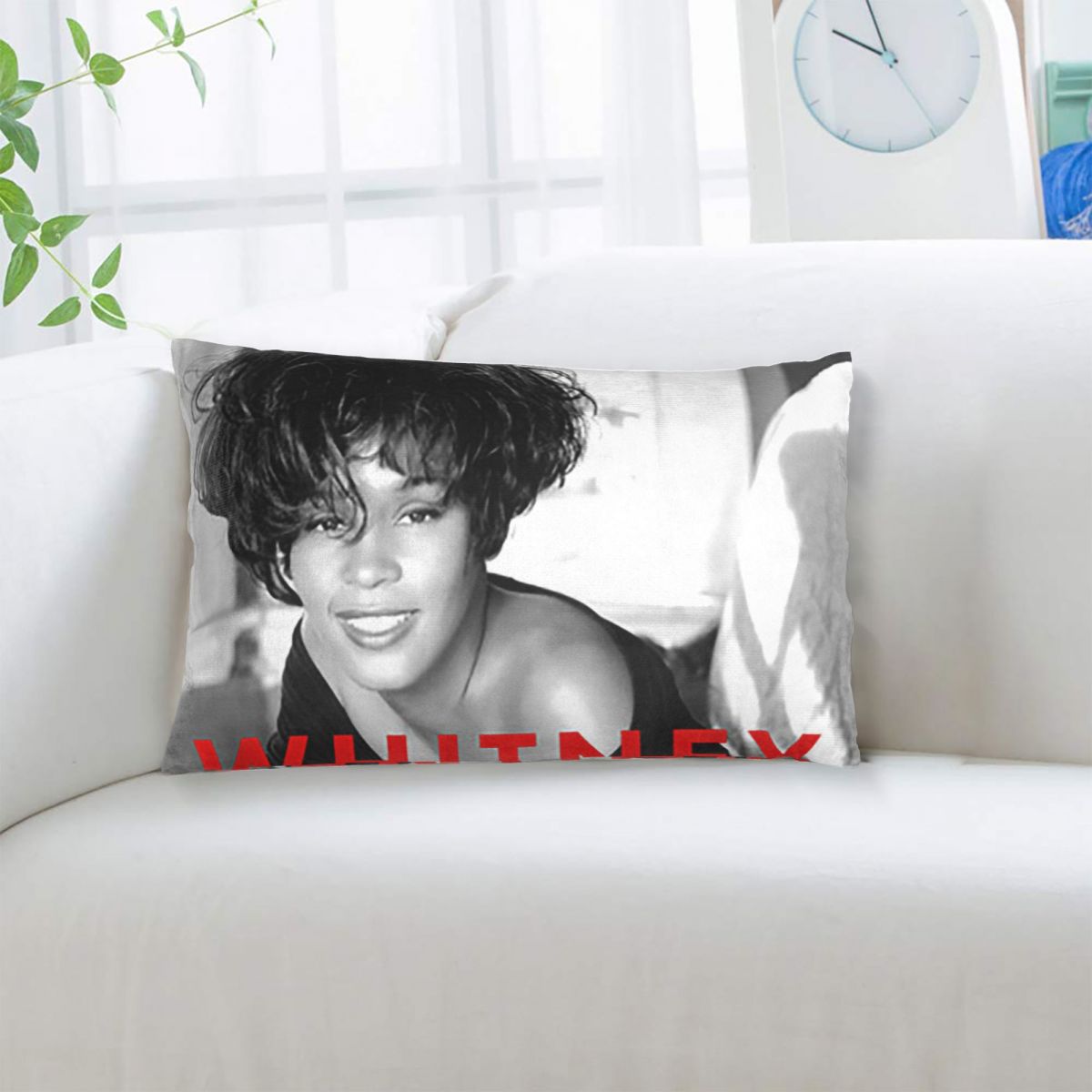 Home Decor Houston - Vintage Whitney Houston'dan ilham alan dikdörtgen