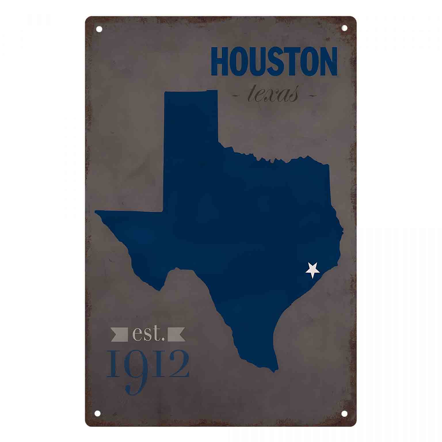 Home Decor Houston - 2D DÜZ 1 adet Houston Texas
