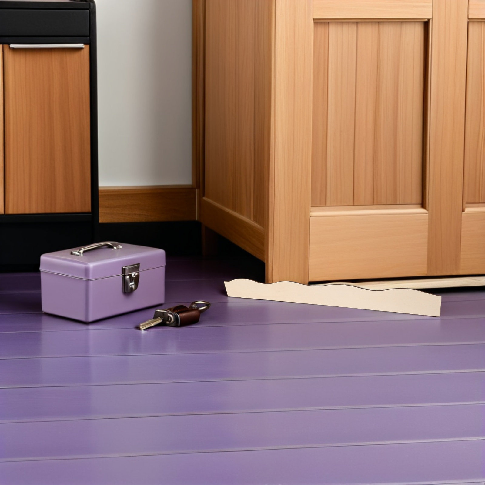 Home Decor Wall Molding - 12 Adet İşlenmemiş Dekoratif Ahşap Dalga