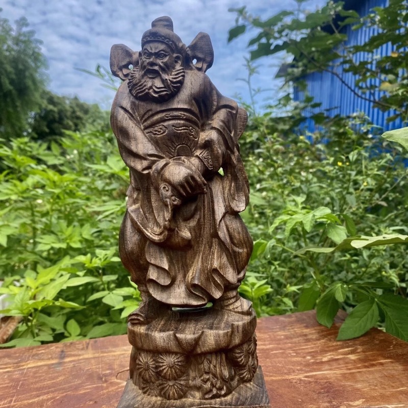 Home Decor Vietnam - El Oyması Vietnam Ahşap Zhong Kui