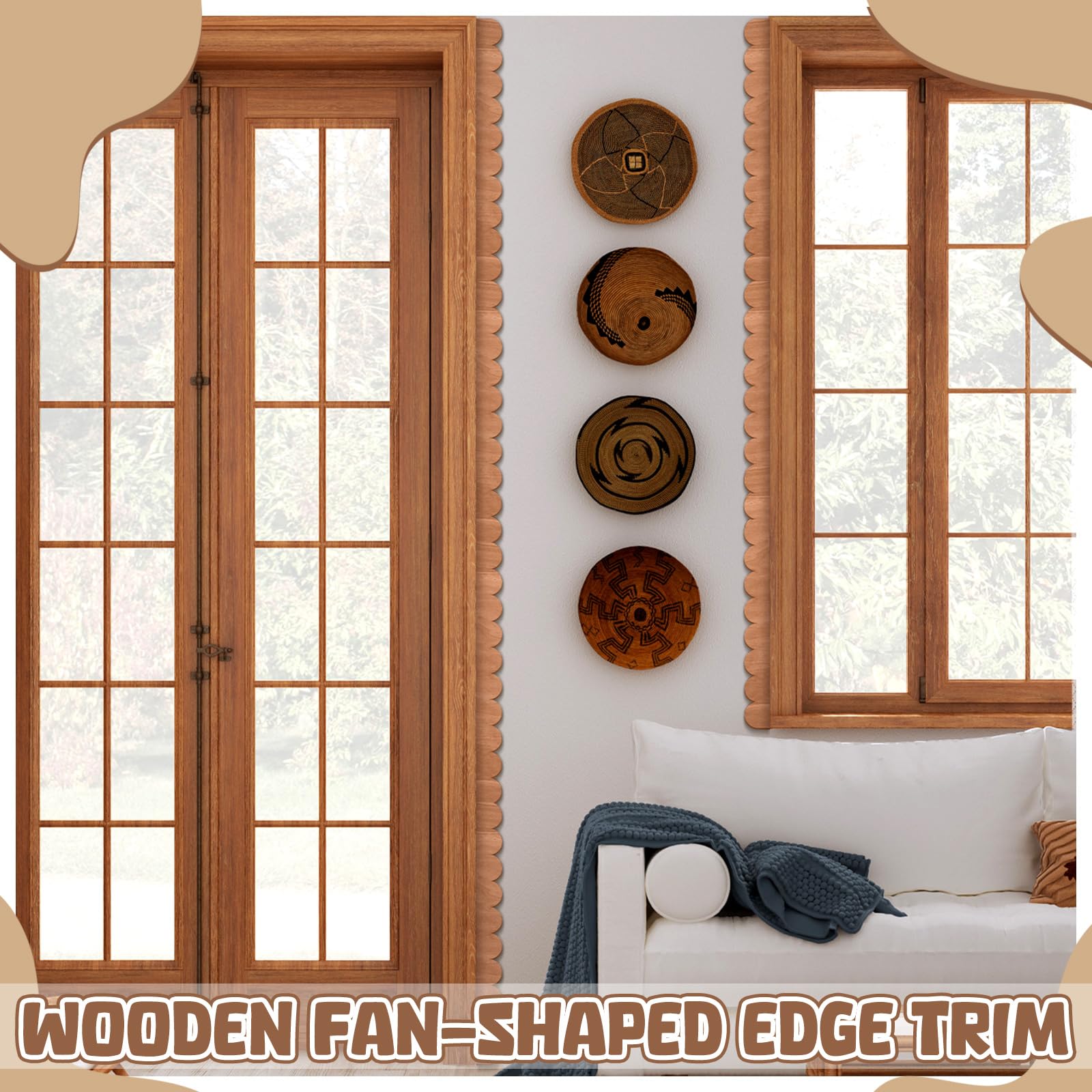 12 adet Sivri Uçlu Ahşap Kapla - Home Decor Wall Molding incelemesi ve fiyatı