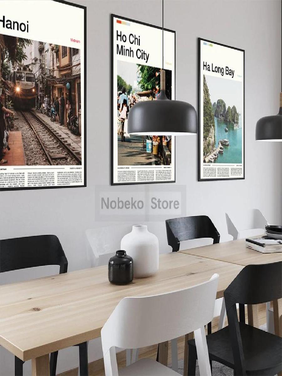 Vietnam seyahat posterler tuva - Home Decor Vietnam incelemesi ve fiyatı