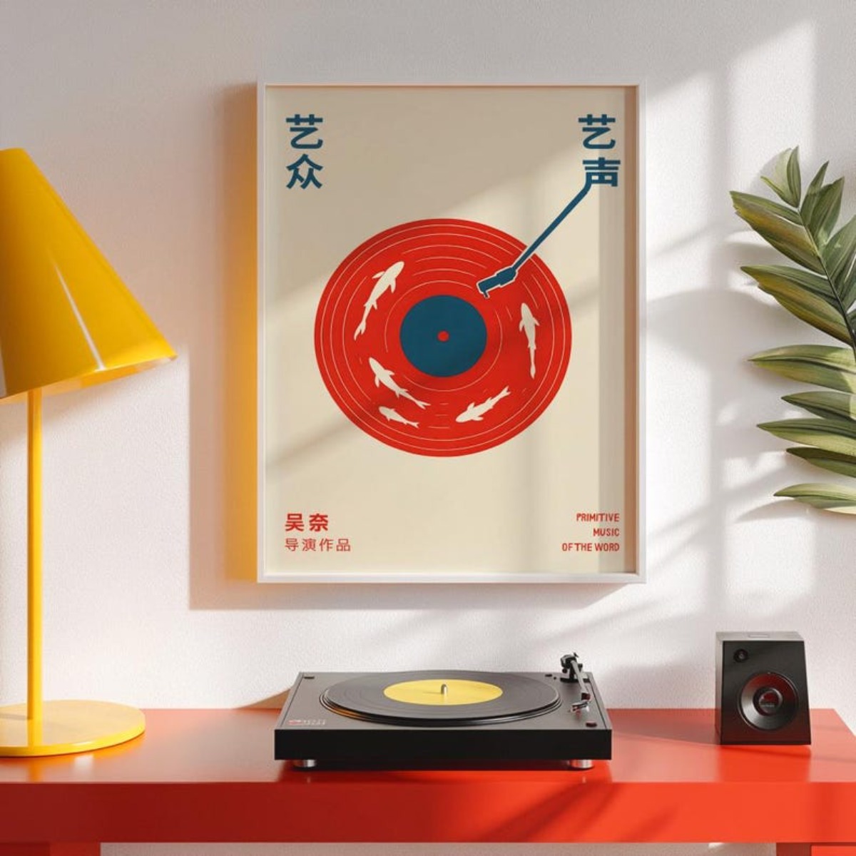 Japon Retro Plak Müzik Kanvas  - Home Decor Vietnam incelemesi ve fiyatı