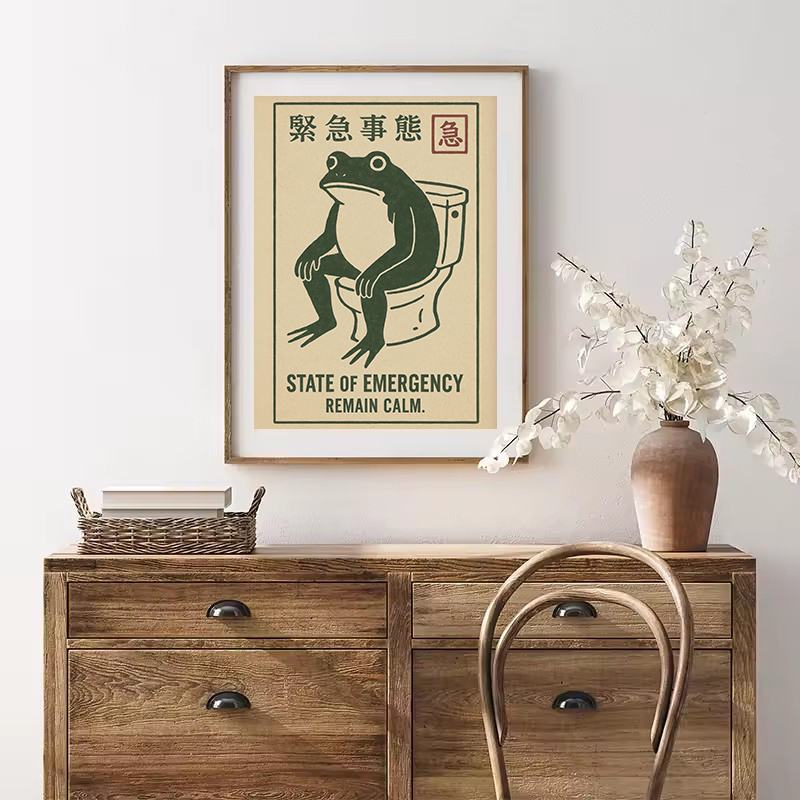 Japon Retro Komik Kurbağa Eriş - Home Decor Vietnam incelemesi ve fiyatı