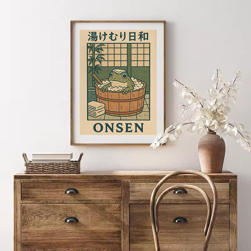 Japon Retro Komik Kurbağa Eriş - Home Decor Vietnam incelemesi ve fiyatı