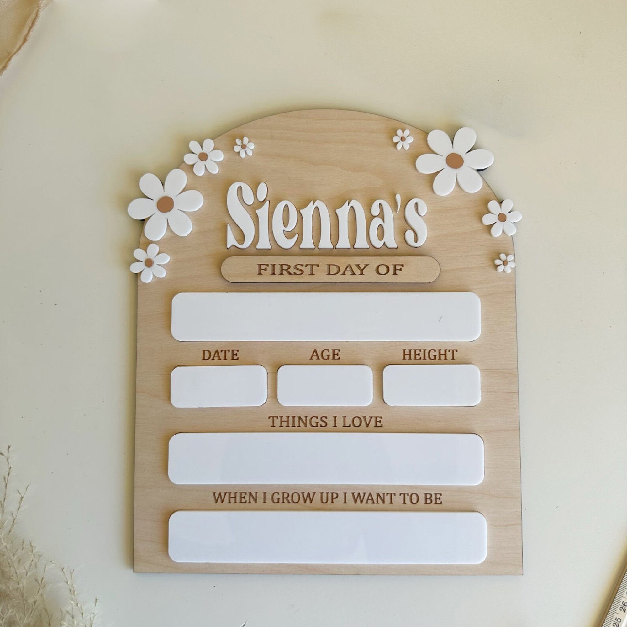 1 Adet Özel İsimli Okulun İlk  - Home Decor Names incelemesi ve fiyatı