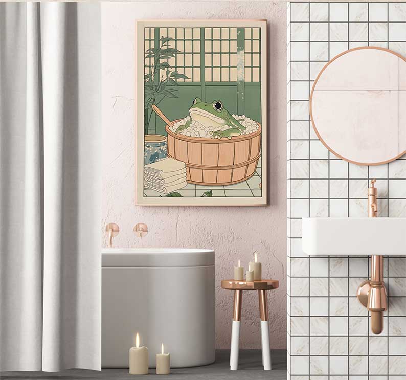 Japon kurbağası küvet içinde b - Home Decor Vietnam incelemesi ve fiyatı