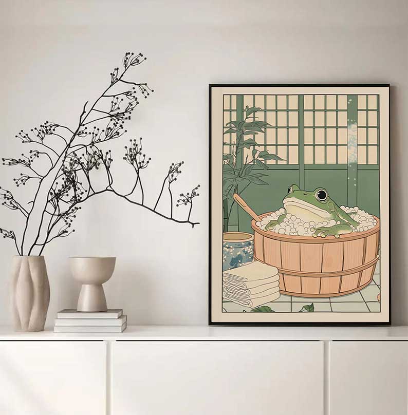 Japon kurbağası küvet içinde b - Home Decor Vietnam incelemesi ve fiyatı