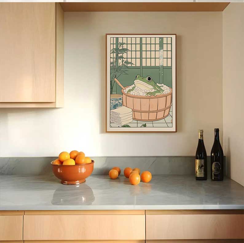 Japon kurbağası küvet içinde b - Home Decor Vietnam incelemesi ve fiyatı