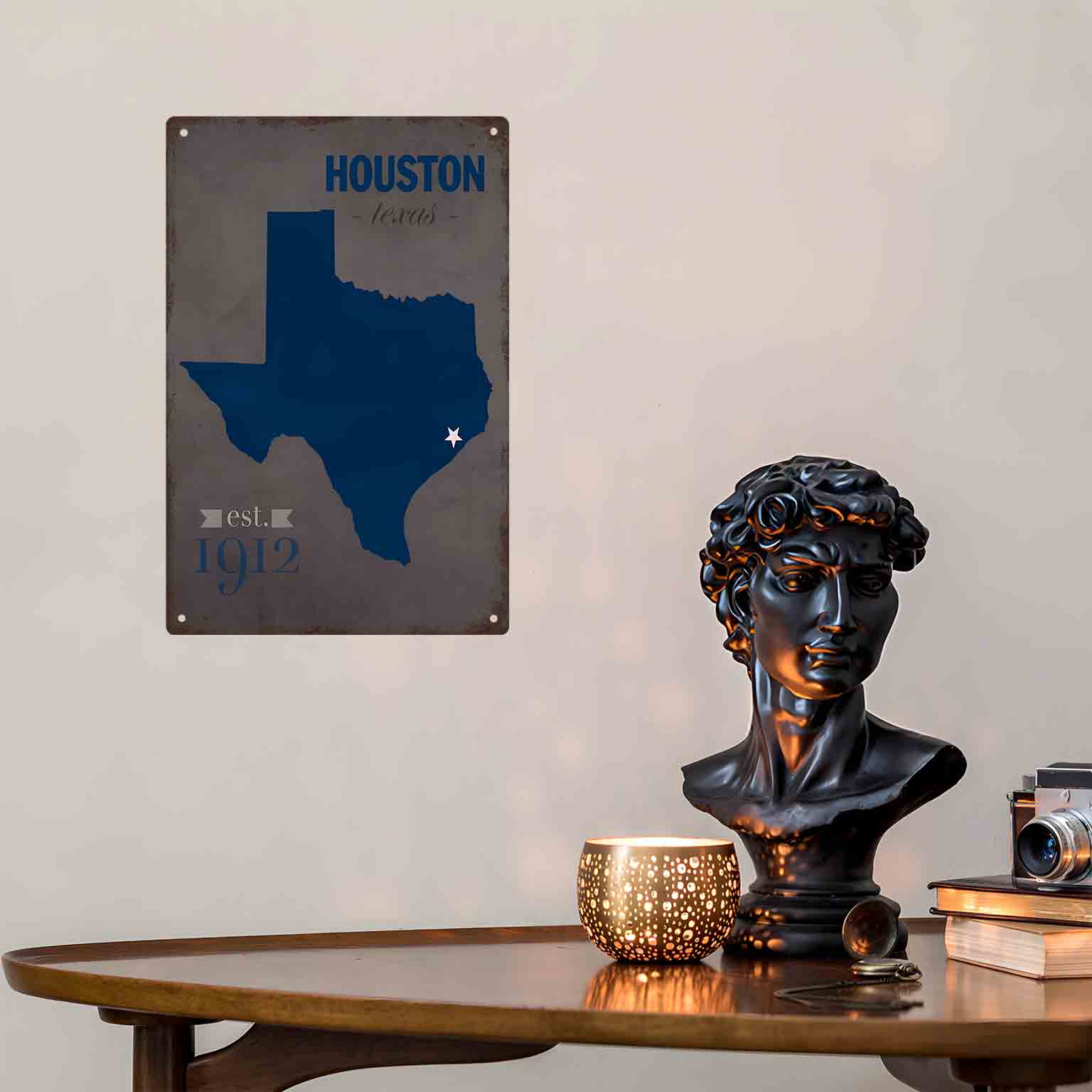 2D DÜZ 1 adet Houston Texas Ma - Home Decor Houston incelemesi ve fiyatı