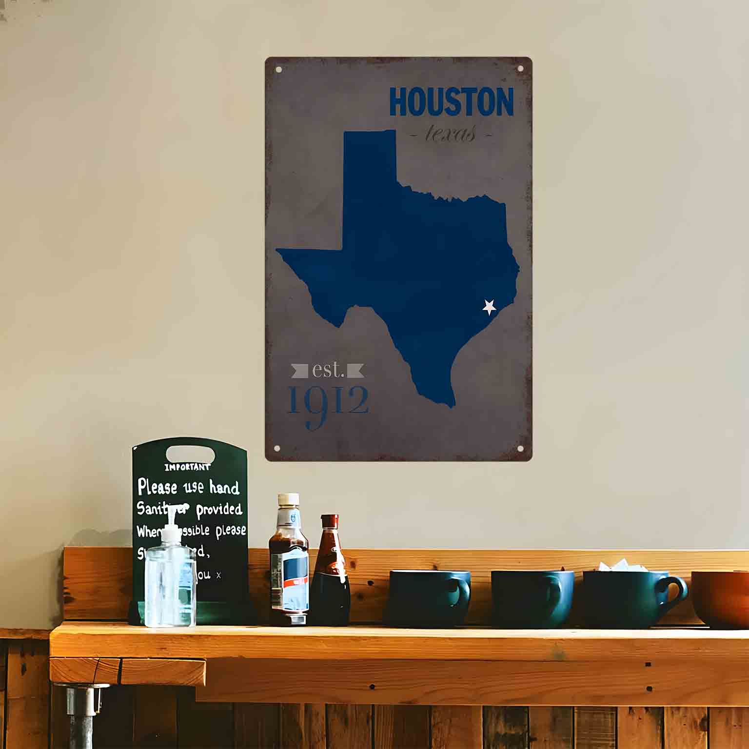 2D DÜZ 1 adet Houston Texas Ma - Home Decor Houston incelemesi ve fiyatı