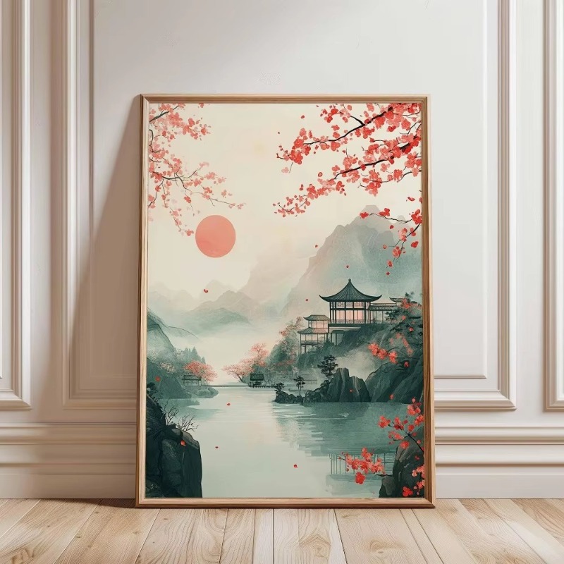 Retro Japon Ormanı ve Koi Balı - Home Decor Vietnam incelemesi ve fiyatı