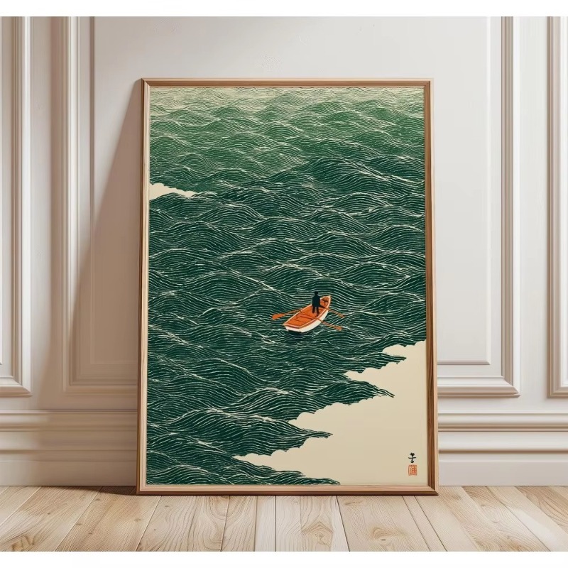 Retro Japon Ormanı ve Koi Balı - Home Decor Vietnam incelemesi ve fiyatı