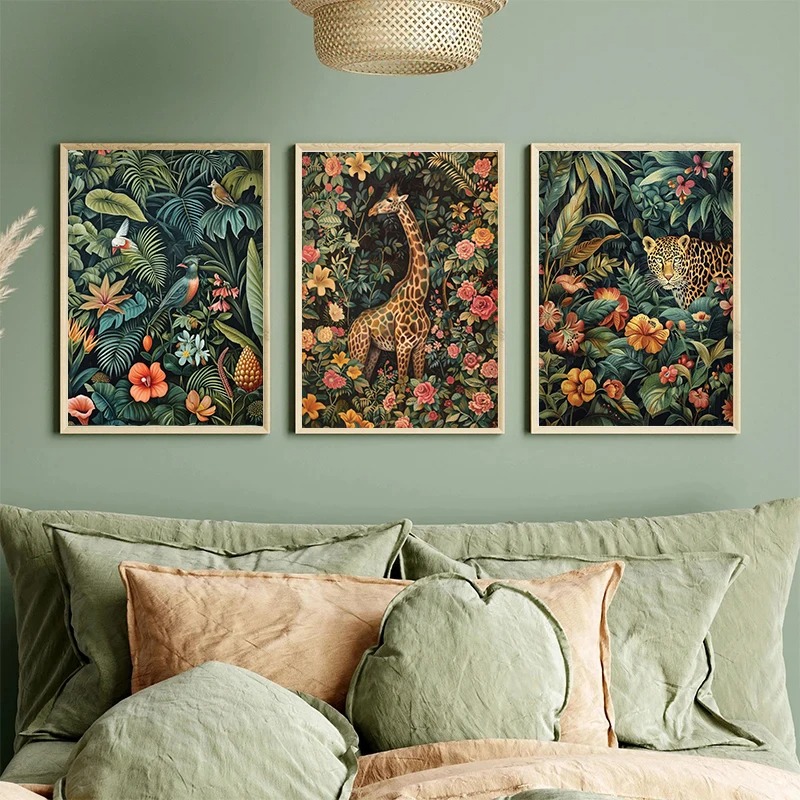 Tropikal orman vahşi leopar bi - Home Decor Ikea incelemesi ve fiyatı