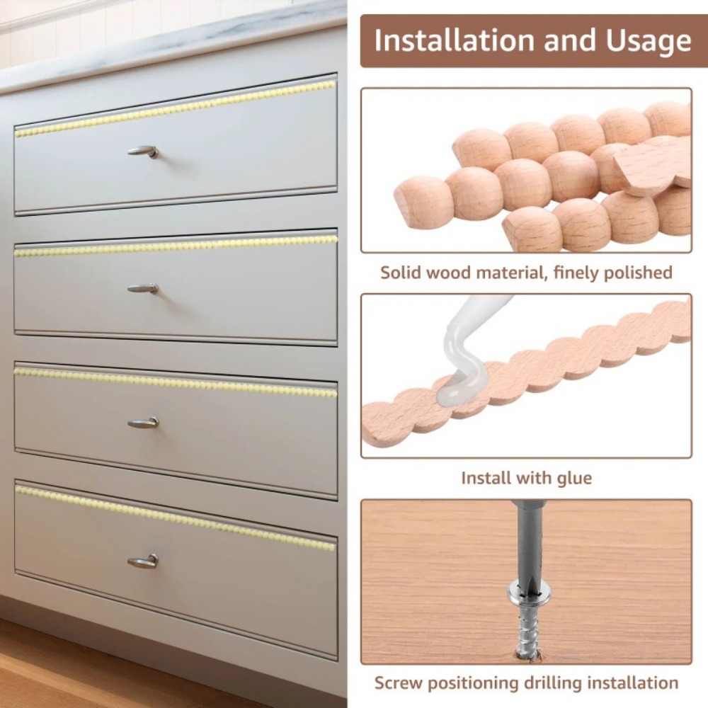 8 adet ahşap dekoratif boncukl - Home Decor Wall Molding incelemesi ve fiyatı