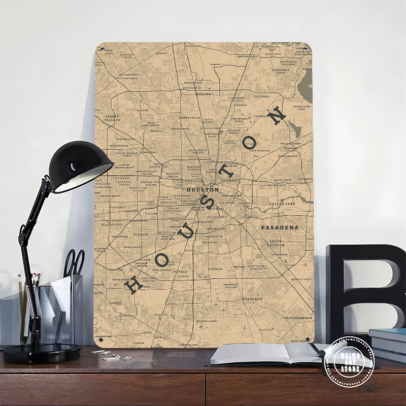 Houston Texas Metal Poster Öze - Home Decor Houston incelemesi ve fiyatı