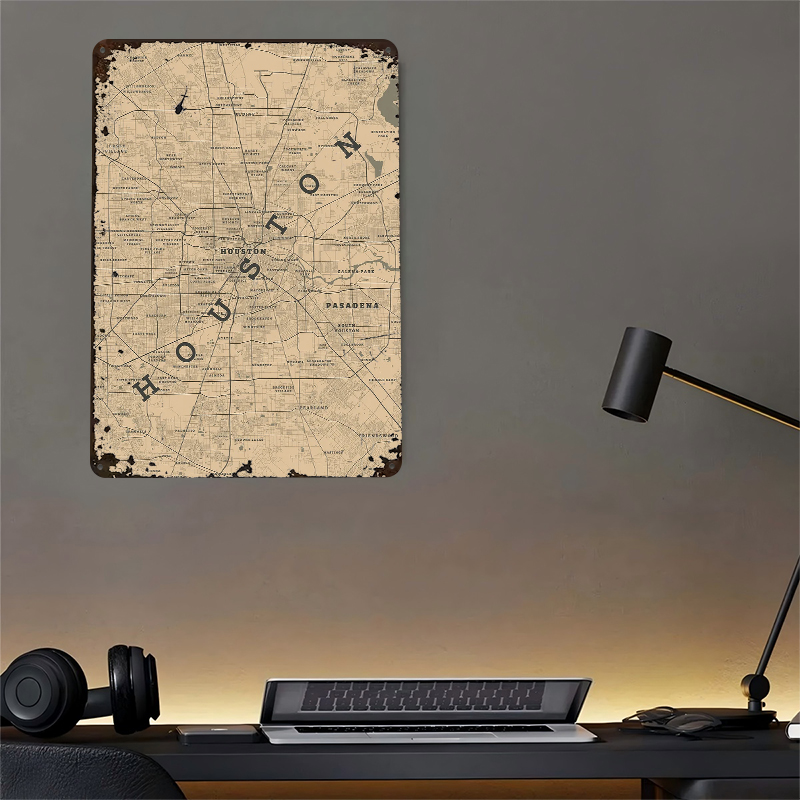 Houston Texas Metal Poster Öze - Home Decor Houston incelemesi ve fiyatı