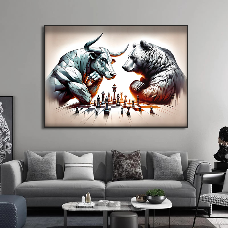 Bull ve ayı oyna satranç duvar - Home Decor Exchange incelemesi ve fiyatı